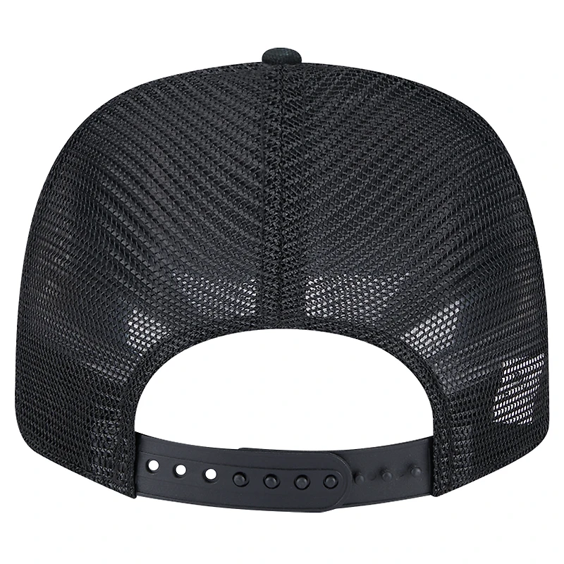 Casquette ajustable extensible à boutons-pression Michigan Wolverines 9SEVENTY Trucker New Era noire/bleu marine pour homme