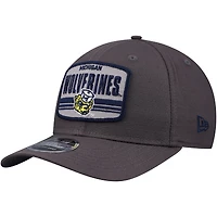 Casquette ajustable extensible à boutons-pression 9SEVENTY Michigan Wolverines Team Elevated de New Era pour homme, anthracite