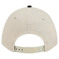 Men's New Era Navy/Cream Michigan Wolverines Arch Two-Tone Corduroy 9FORTY A-Frame Adjustable Hat