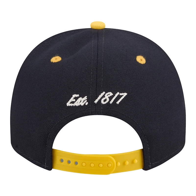 Men's New Era  Navy/Maize Michigan Wolverines Two-Tone Arched 9FIFTY Snapback Hat