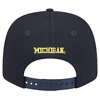 Casquette extensible à boutons-pression COOLERA 9SEVENTY en corde bleu marine Michigan Wolverines pour homme New Era