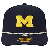 Casquette extensible à boutons-pression New Era bleu marine Michigan Wolverines Game Day Multi-Rope 9SEVENTY pour homme