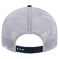 Casquette de camionneur Snapback 9FIFTY New Era pour hommes, Michigan Wolverines Throwback Circle Patch, bleu marine