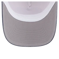 Men's New Era  Stone/Navy Michigan Wolverines Frayed Patch 9FORTY M-Crown A-Frame Trucker Adjustable Hat
