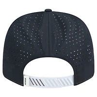 Casquette ajustable New Era 9SEVENTY blanche/bleu marine Michigan Wolverines pour homme, perforée et patchée