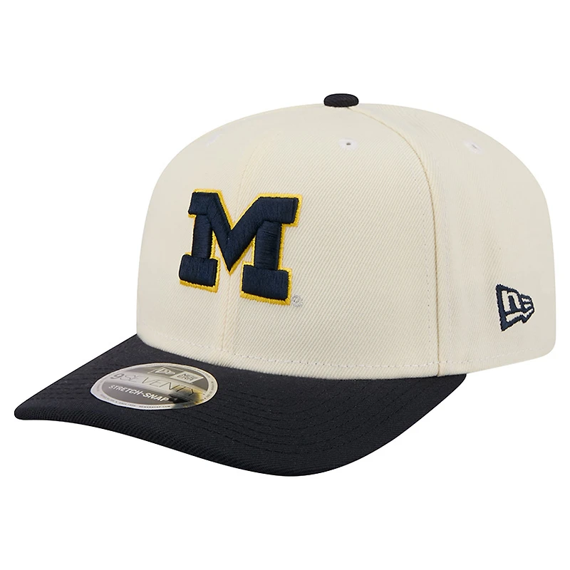 Casquette ajustable New Era blanche/bleu roi Michigan Wolverines commémorant le 250e anniversaire des États-Unis (modèle 9SEVENTY)