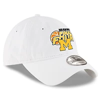 Casquette ajustable New Era blanche pour homme Michigan Wolverines 2026, Tournoi de basketball masculin NCAA March Madness Final Four 9TWENTY