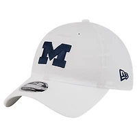 Casquette ajustable New Era blanche Michigan Wolverines Active Ripstop 9TWENTY pour homme