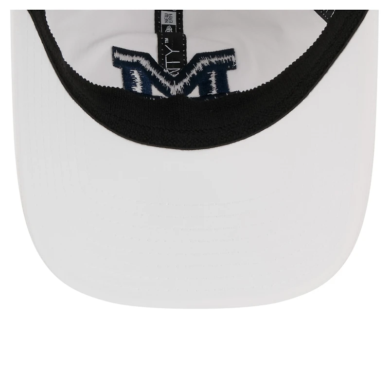Casquette ajustable New Era blanche Michigan Wolverines Active Ripstop 9TWENTY pour homme