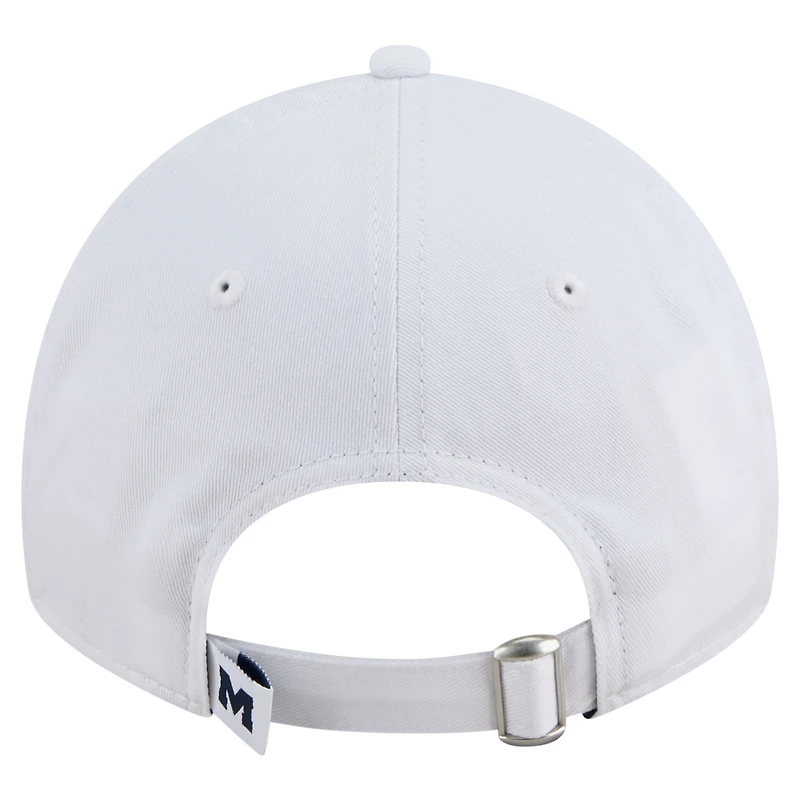 Casquette ajustable 9TWENTY blanche New Era pour homme, fan des Wolverines du Michigan