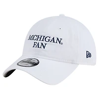 Casquette ajustable 9TWENTY blanche New Era pour homme, fan des Wolverines du Michigan