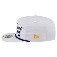 Casquette ajustable New Era blanche pour homme Michigan Wolverines Team Rope 19TWENTY