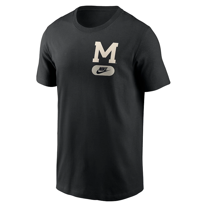 Men's Nike Black Michigan Wolverines Fashion T-Shirt