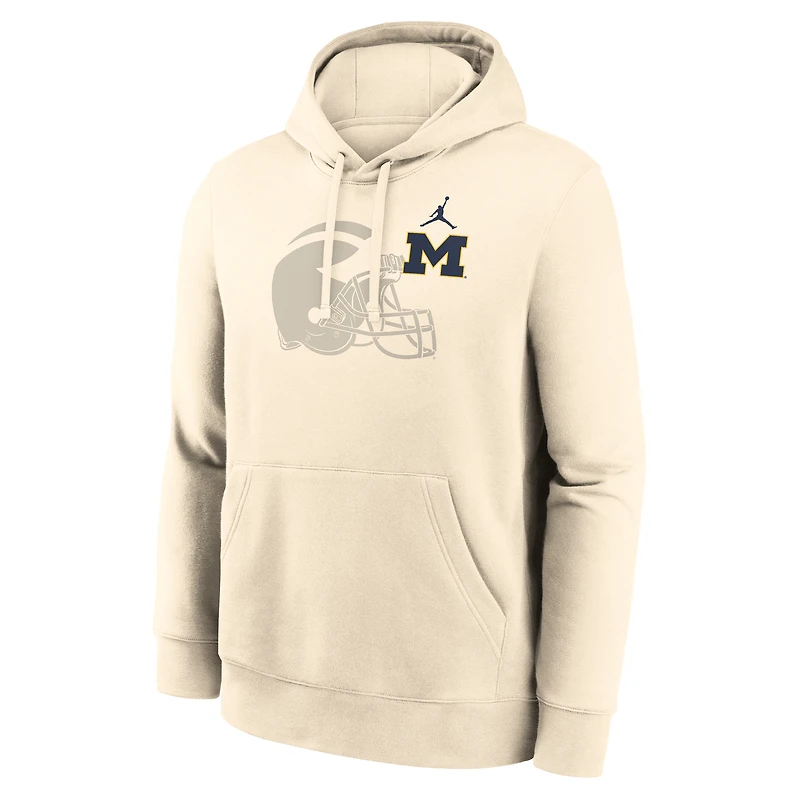 Men's Nike Cream Michigan Wolverines Campus Shadow Hoodie