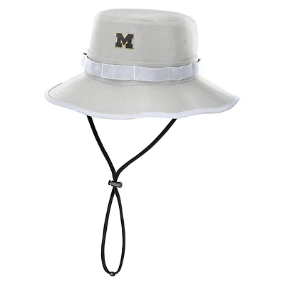 Men's Nike Gray Michigan Wolverines 2025 Sideline Apex Boonie Performance Bucket Hat
