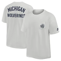 T-shirt Nike Michigan Wolverines Legacy 2-Hit Max90 gris pour homme