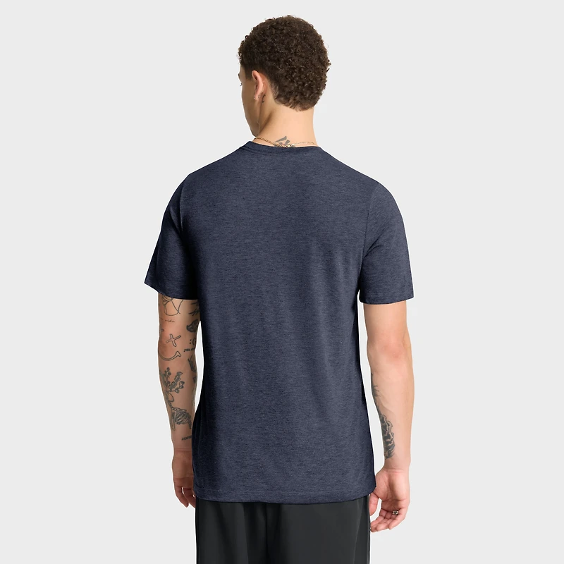 T-shirt Nike pour homme, bleu marine chiné, Michigan Wolverines Legacy Mantra Tri-Blend