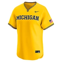 Men's Nike Maize Michigan Wolverines Alternate Limited Baseball Jersey