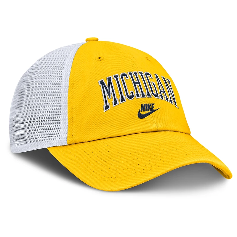 Men's Nike Maize Michigan Wolverines Club Legacy Adjustable Trucker Hat