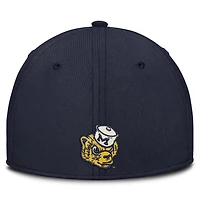 Men's Nike  Natural/Navy Michigan Wolverines Legacy Swooshflex Dri-FIT Hat