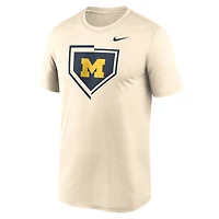 Men's Nike Natural Michigan Wolverines Primetime Baseball Icon Legend Dri-FIT T-Shirt