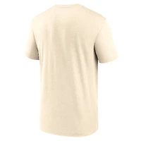 T-shirt Nike Dri-FIT pour homme, motif icône et légende du baseball, Michigan Wolverines, couleur naturelle.