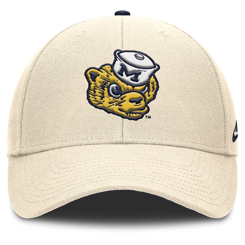 Casquette ajustable Nike Natural Michigan Wolverines Rise Legacy pour homme