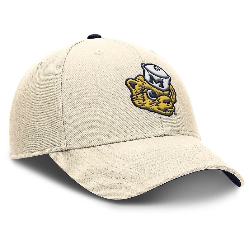 Casquette ajustable Nike Natural Michigan Wolverines Rise Legacy pour homme