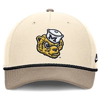 Men's Nike Natural Michigan Wolverines Rise Legacy Throwback Logo Adjustable Hat