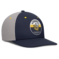 Casquette Nike Michigan Wolverines Prep Pro Performance Snapback bleu marine/gris pour homme