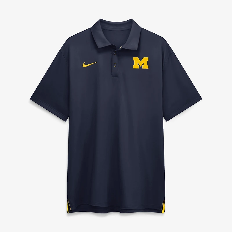 Men's Nike Navy Michigan Wolverines 2026 Sideline Tour Dri-FIT Polo