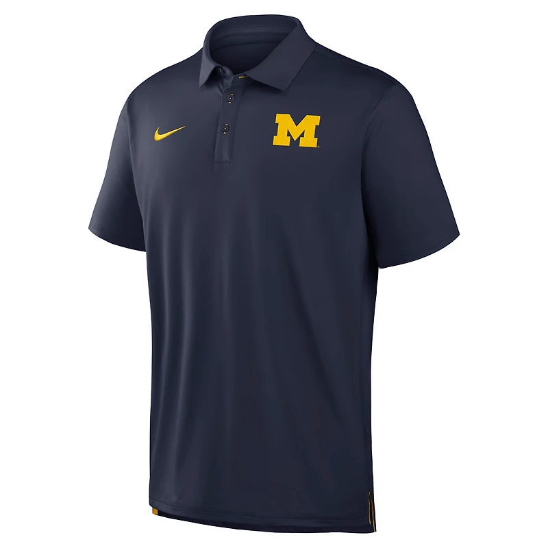 Polo Nike Dri-FIT bleu marine pour homme, Michigan Wolverines, tournée de fin saison 2026