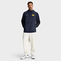 Veste à capuche Nike bleu marine Michigan Wolverines demi-zip pour homme