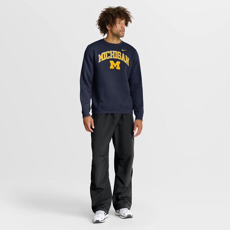 Men's Nike Navy Michigan Wolverines Arch Pullover Sweatshirt