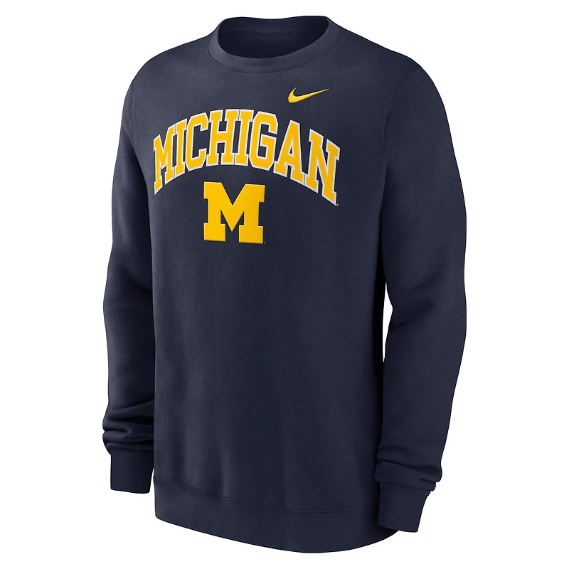 Sweat-shirt Nike bleu marine Michigan Wolverines Arch pour homme