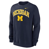 Sweat-shirt Nike bleu marine Michigan Wolverines Arch pour homme
