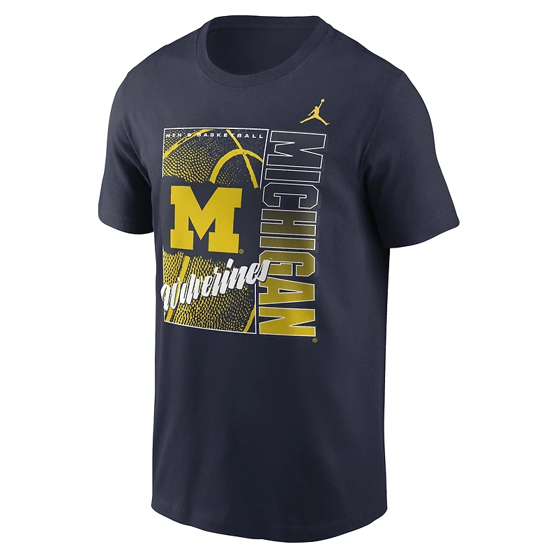 Men's Nike Navy Michigan Wolverines Basketball Refresh T-Shirt