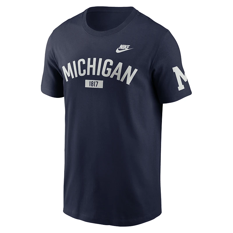 Men's Nike Navy Michigan Wolverines Legacy Arch T-Shirt
