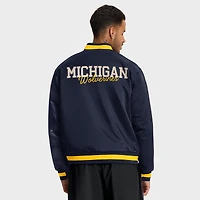 Men's Nike Navy Michigan Wolverines Legacy Full-Snap Bomber Jacket