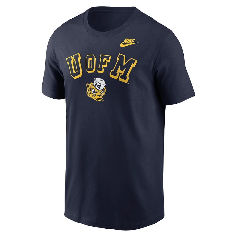 T-shirt Nike bleu marine Michigan Wolverines Legacy Nickname pour homme