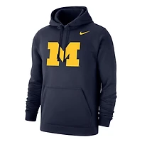 Sweat à capuche Nike pour homme, bleu marine, Michigan Wolverines Logo Club