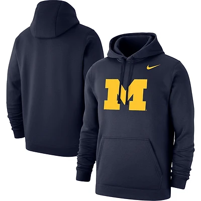 Men's Nike Navy Michigan Wolverines Logo Club Pullover Hoodie