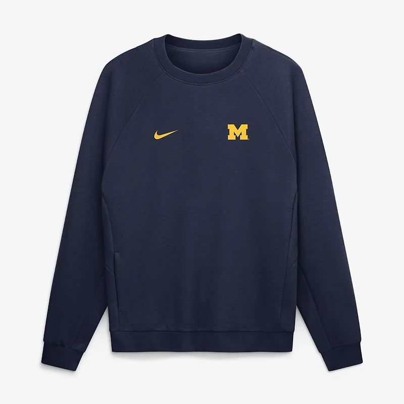 Men's Nike Navy Michigan Wolverines Premium Performance Raglan Dri-FIT Sweatshirt