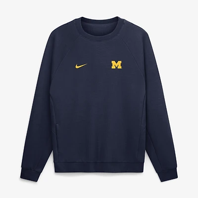 Men's Nike Navy Michigan Wolverines Premium Performance Raglan Dri-FIT Sweatshirt