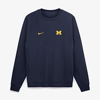 Men's Nike Navy Michigan Wolverines Premium Performance Raglan Dri-FIT Sweatshirt