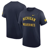 Men's Nike Navy Michigan Wolverines Premium Performance Ready Raglan Dri-FIT T-Shirt
