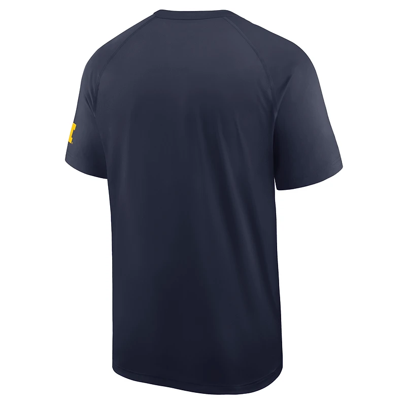 Men's Nike Navy Michigan Wolverines Premium Performance Ready Raglan Dri-FIT T-Shirt