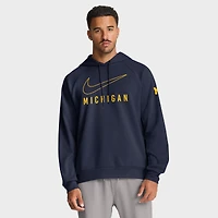 Sweat à capuche Nike Michigan Wolverines Premium Raglan Dri-FIT bleu marine pour homme