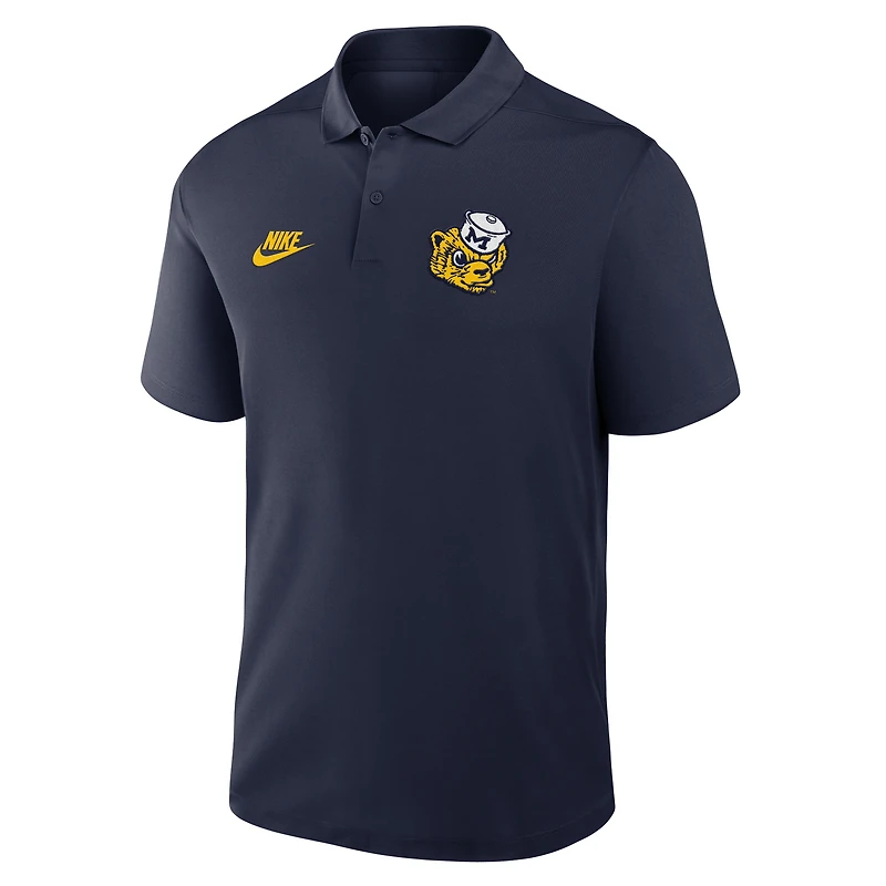 Polo Nike bleu marine Michigan Wolverines Primetime Victory Legacy Vault Performance pour homme