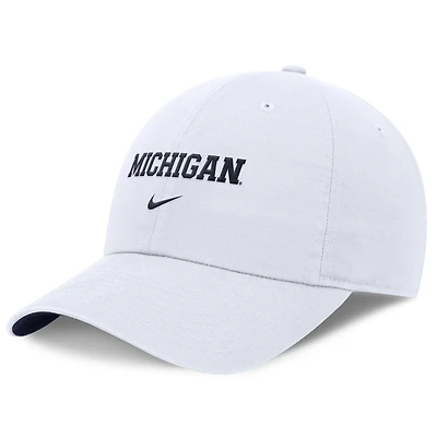 Men's Nike White Michigan Wolverines Club Adjustable Hat